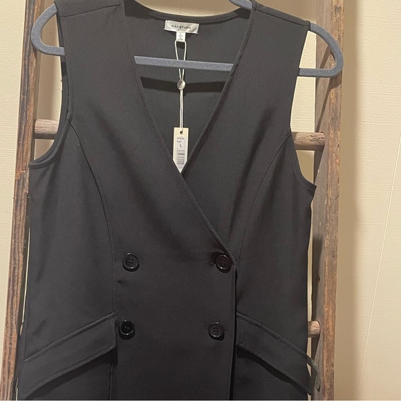 Max Studio black double breasted dress - Picture 2 of 9